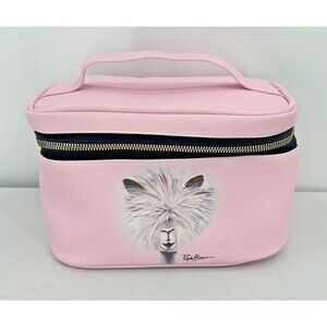 OCS DESIGNS Tina the Alpaca Toiletry Bag~Travel Makeup/Cosmetics Case~Pink Llama